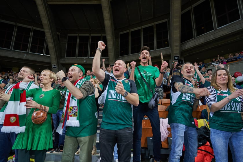 Zdjęcia z meczy Śląska Wrocław z Gran Canarią 11 stycznia 2023 w Hali Stulecia