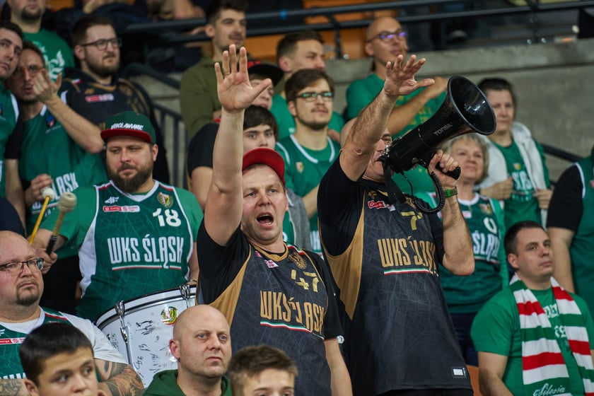 Zdjęcia z meczy Śląska Wrocław z Gran Canarią 11 stycznia 2023 w Hali Stulecia