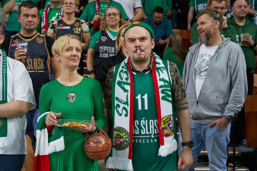 Zdjęcia z meczy Śląska Wrocław z Gran Canarią 11 stycznia 2023 w Hali Stulecia