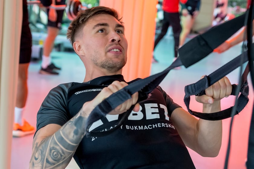 Na zdjęciu piłkarze Śląska Wrocław podczas obozu przygotowawczego i sparingów w tureckim Belek