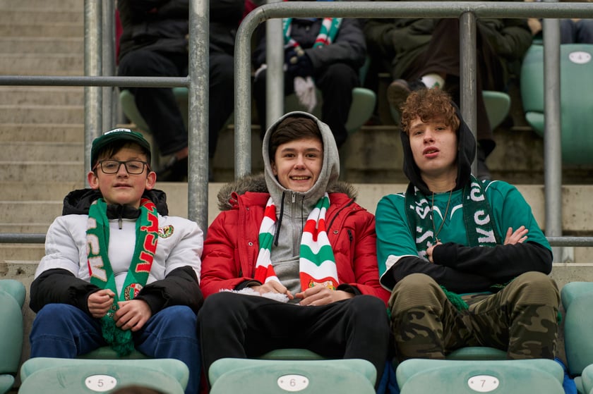 Zdjęcia z sobotniego (11 lutego) meczu Śląska Wrocław z Koroną Kielce na stadionie na Pilczycach