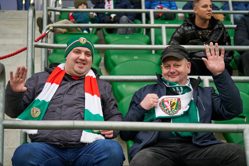 Zdjęcia z sobotniego (11 lutego) meczu Śląska Wrocław z Koroną Kielce na stadionie na Pilczycach