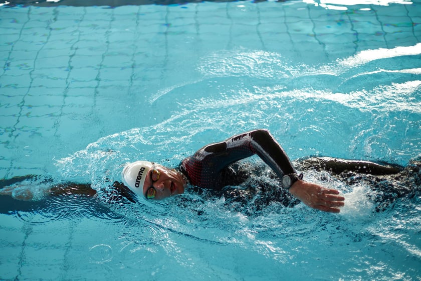 Trening Adriana Kostery w Aquaparku Wrocław