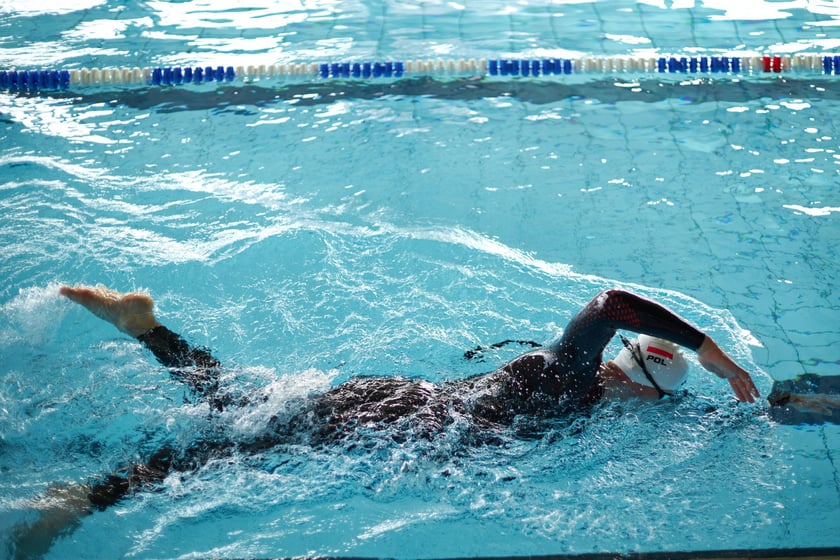 Trening Adriana Kostery w Aquaparku Wrocław