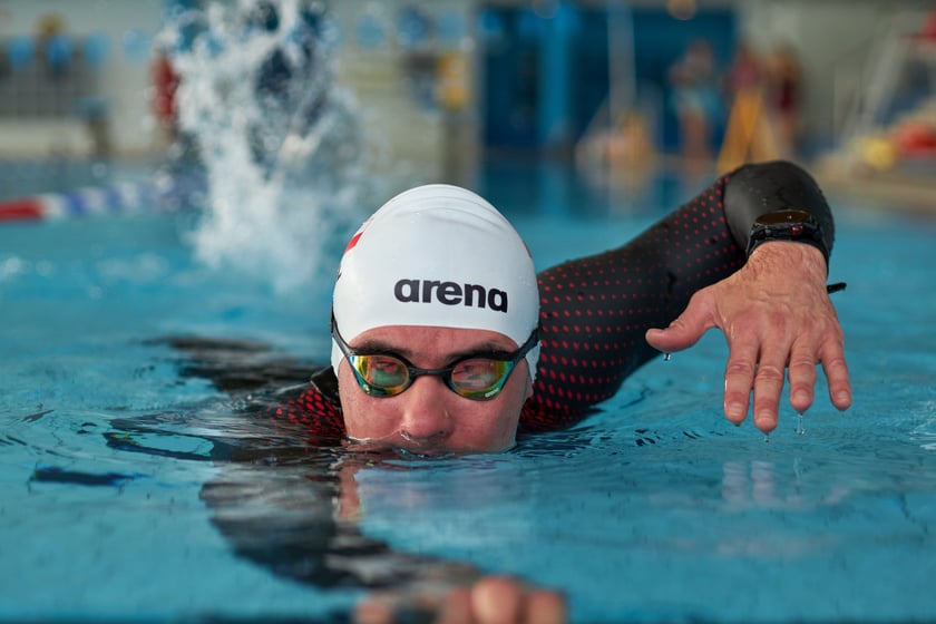 Trening Adriana Kostery w Aquaparku Wrocław