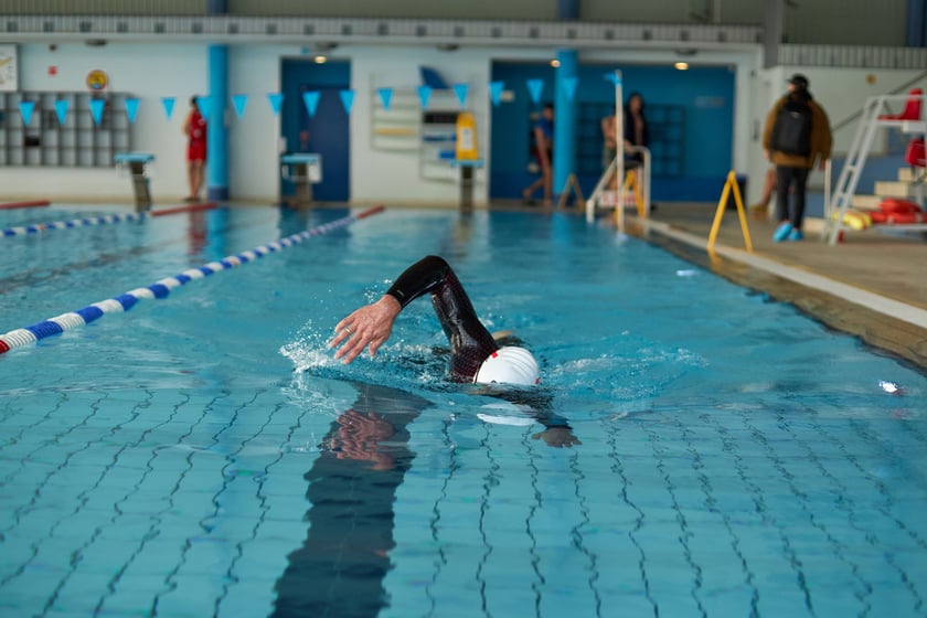 Trening Adriana Kostery w Aquaparku Wrocław