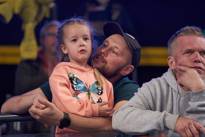 Kibice na meczu Śląska w hali Orbita 3 maja 2023