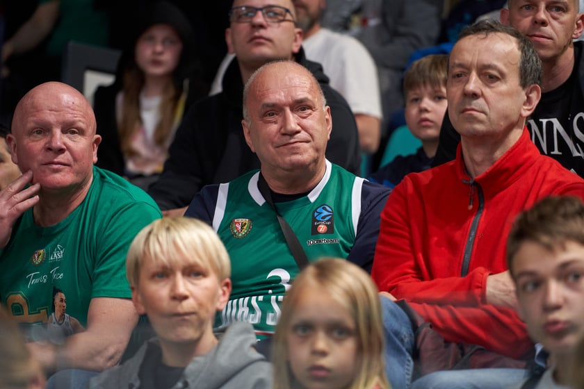 Kibice na meczu Śląska w hali Orbita 3 maja 2023
