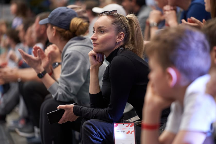 Kibice na meczu Śląska w hali Orbita 3 maja 2023