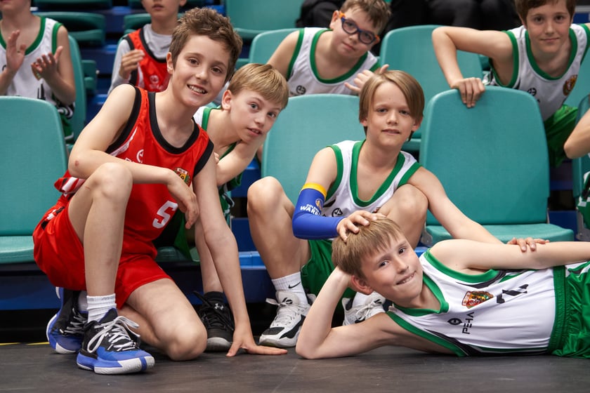 Kibice na meczu Śląska w hali Orbita 3 maja 2023