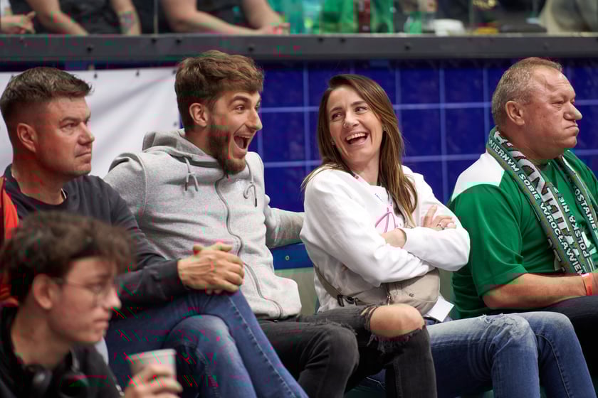 Kibice na meczu Śląska w hali Orbita 3 maja 2023