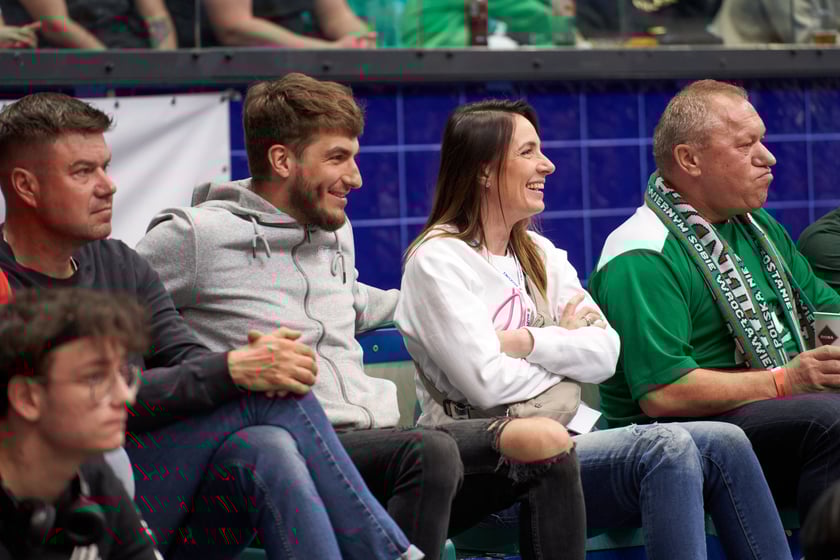 Kibice na meczu Śląska w hali Orbita 3 maja 2023