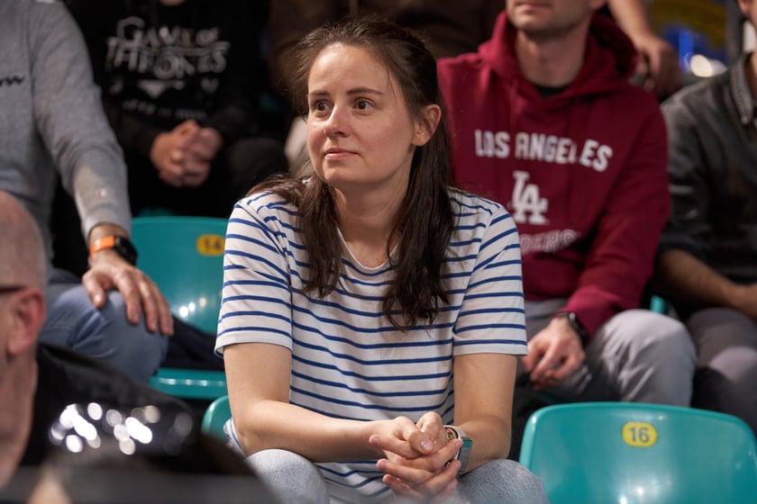 Kibice na meczu Śląska w hali Orbita 3 maja 2023