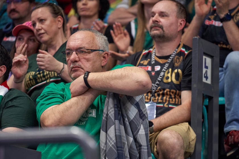 Kibice na meczu Śląska w hali Orbita 3 maja 2023