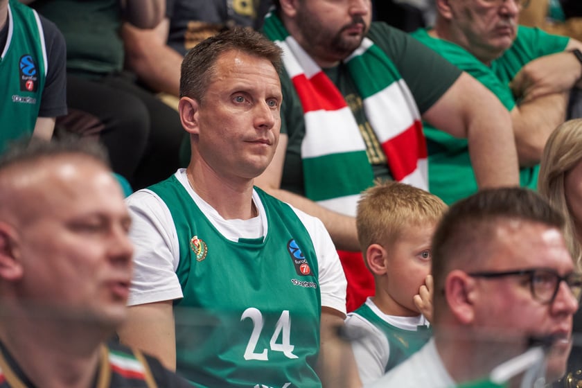 Kibice na meczu Śląska w hali Orbita 3 maja 2023