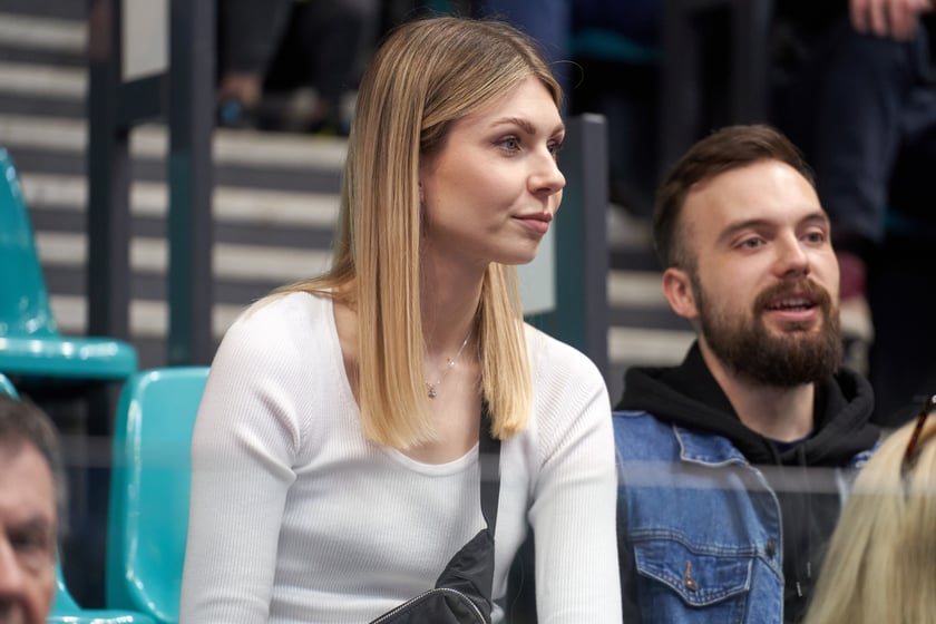 Kibice na meczu Śląska w hali Orbita 3 maja 2023