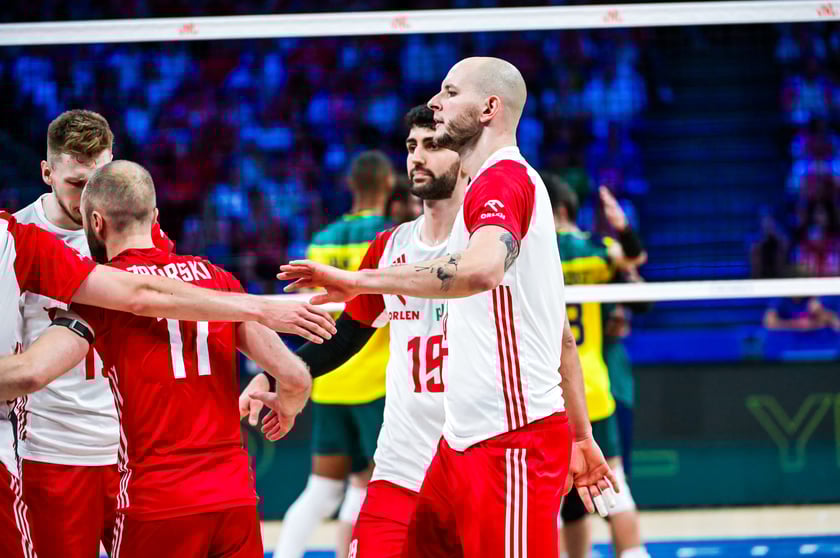 Siatkarze polskiej reprezentacji podczas ćwierćfinałów Ligi Narodów