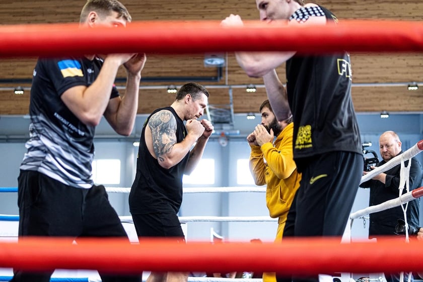 Usyk podczas treningu