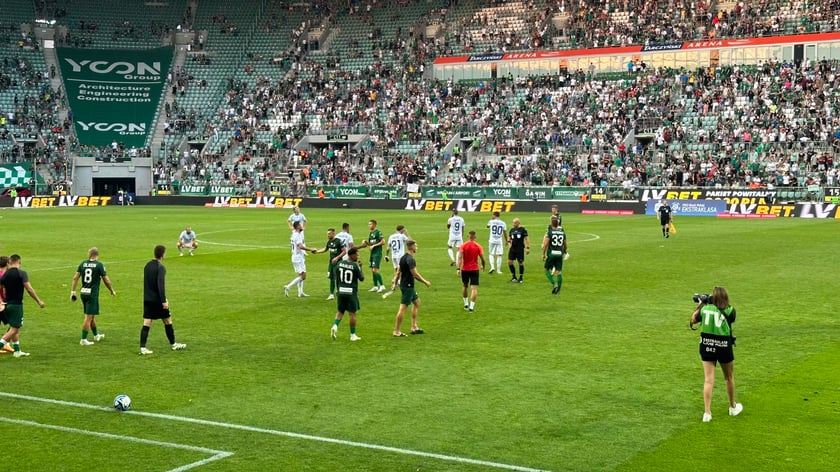 Mecz Śląska Wrocław z Lechem Poznań.