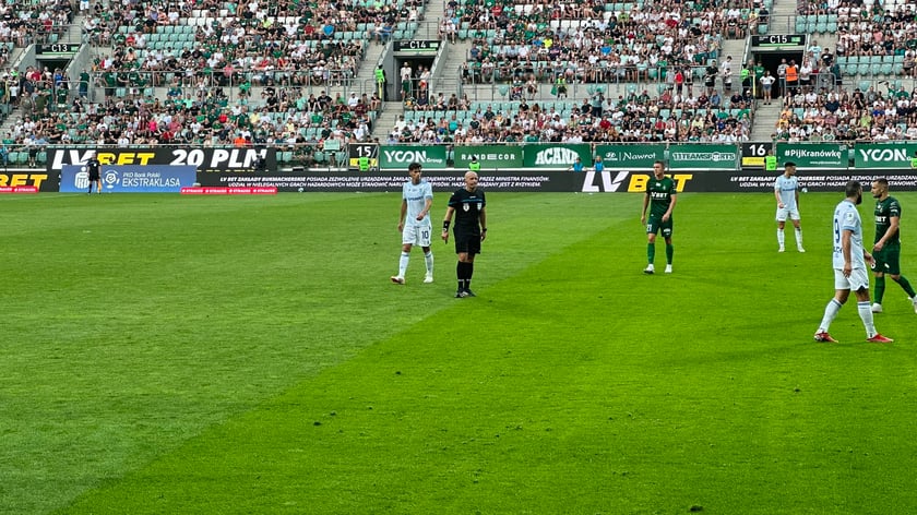Mecz Śląska Wrocław z Lechem Poznań.
