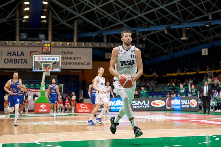 Śląsk Wrocław 88:79 Arka Gdynia, hala Orbita, październik 2023