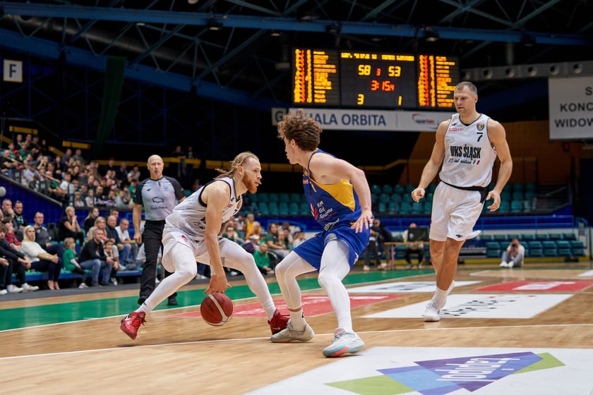 Śląsk Wrocław 88:79 Arka Gdynia, hala Orbita, październik 2023