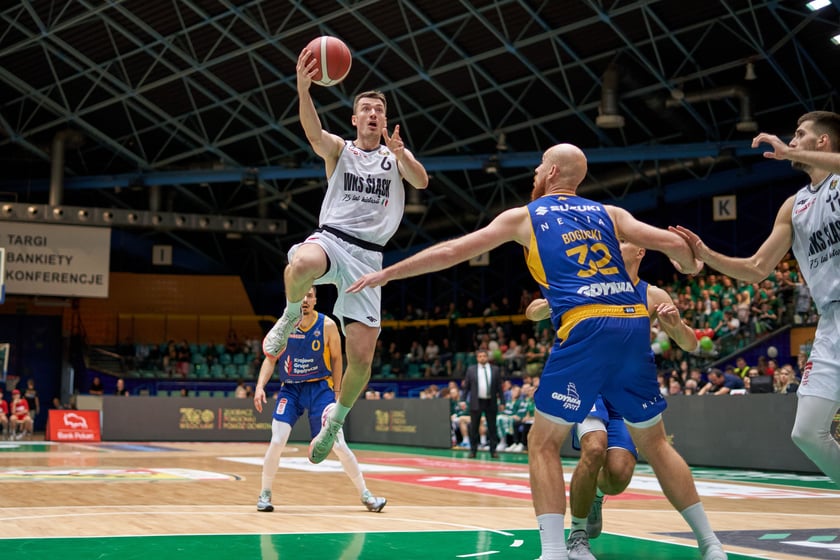 Śląsk Wrocław 88:79 Arka Gdynia, hala Orbita, październik 2023