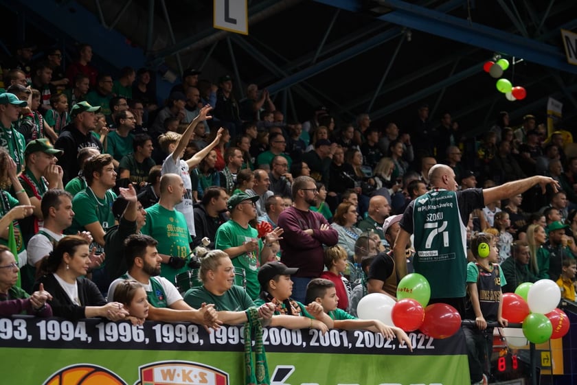 mecz koszykówki Śląsk-Zastal, Wrocław 5 listopada 2023