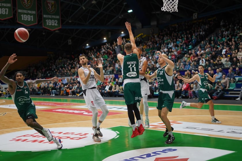 mecz koszykówki Śląsk-Zastal, Wrocław 5 listopada 2023