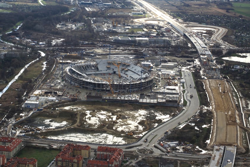 Budowa Tarczyński Areny we Wrocławiu w latach 2009-2011