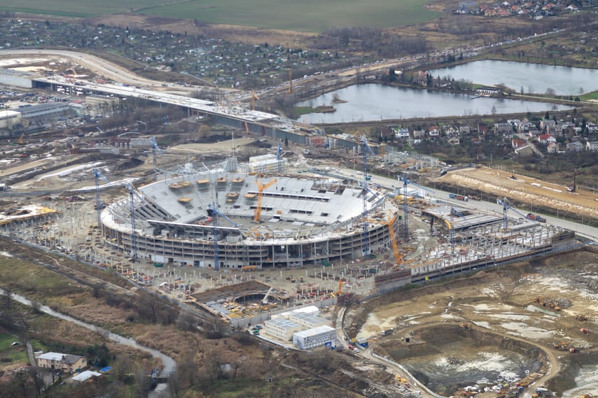 Budowa Tarczyński Areny we Wrocławiu w latach 2009-2011