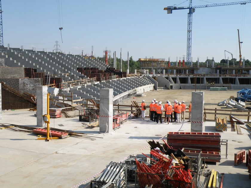 Budowa Tarczyński Areny we Wrocławiu w latach 2009-2011