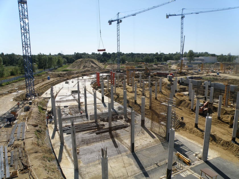 Budowa Tarczyński Areny we Wrocławiu w latach 2009-2011