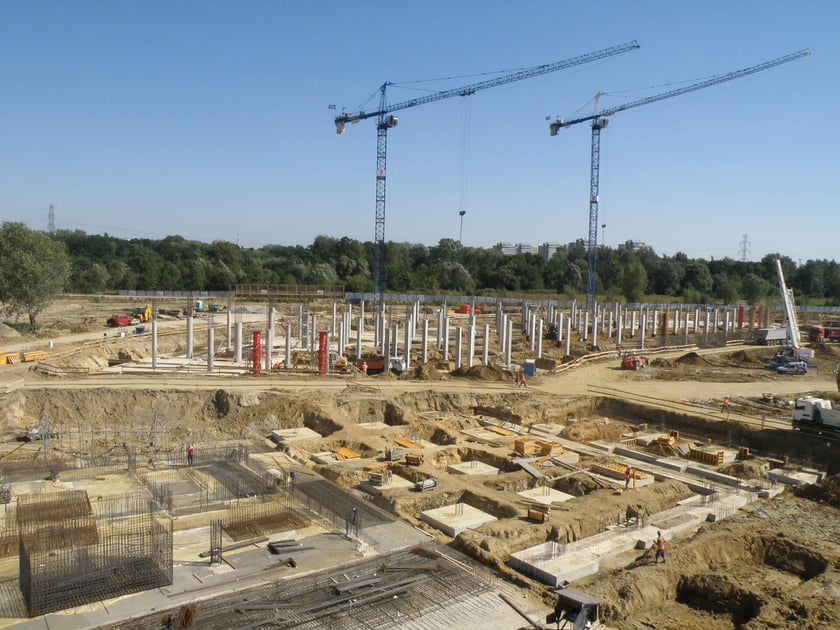 Budowa Tarczyński Areny we Wrocławiu w latach 2009-2011