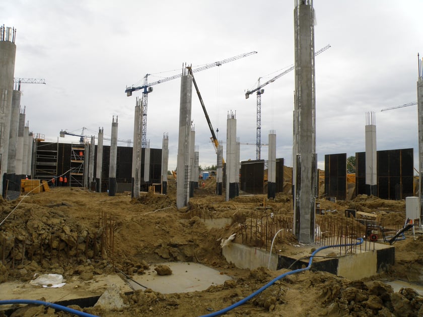 Budowa Tarczyński Areny we Wrocławiu w latach 2009-2011