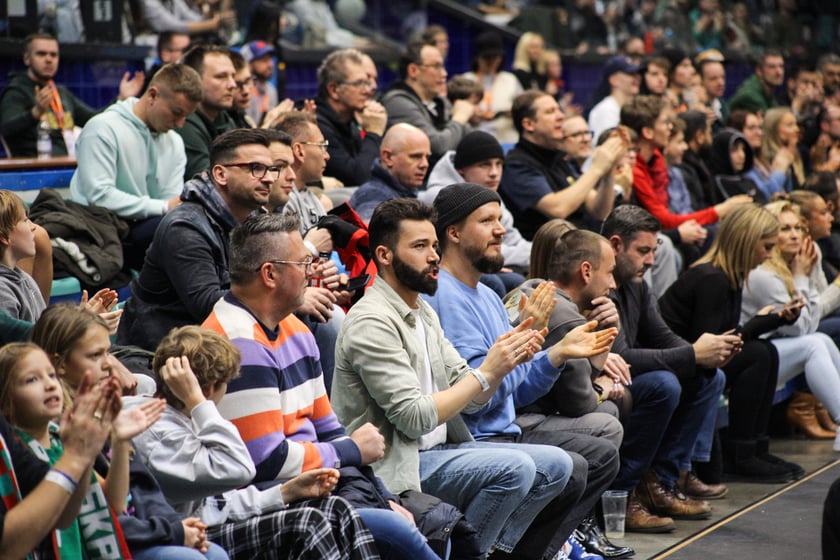 Koszykówka WKS Śląsk Wrocław - MKS Dąbrowa Górnicza. 7 stycznia 2024 Hala Orbita. Zdjęcia