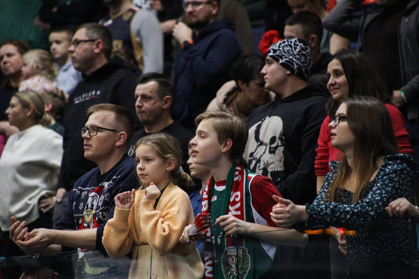 Koszykówka WKS Śląsk Wrocław - MKS Dąbrowa Górnicza. 7 stycznia 2024 Hala Orbita. Zdjęcia