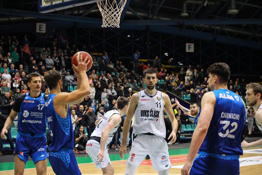 Koszykówka WKS Śląsk Wrocław - MKS Dąbrowa Górnicza. 7 stycznia 2024 Hala Orbita. Zdjęcia