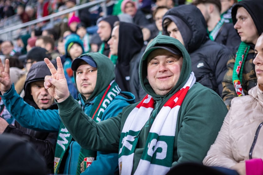Mecz Śląsk Wrocław - Puszcza Niepołomice. Zdjęcia kibiców