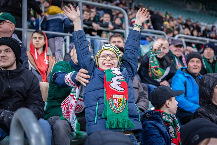 Mecz Śląsk Wrocław - Puszcza Niepołomice. Zdjęcia kibiców