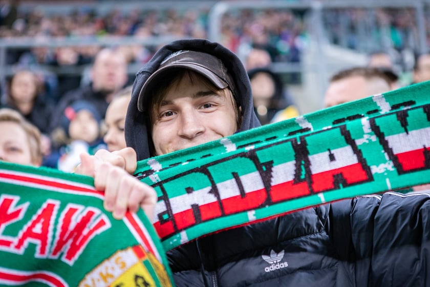Mecz Śląsk Wrocław - Puszcza Niepołomice. Zdjęcia kibiców