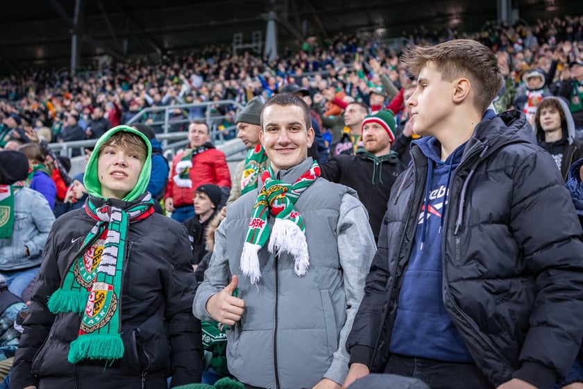 Mecz Śląsk Wrocław - Puszcza Niepołomice. Zdjęcia kibiców