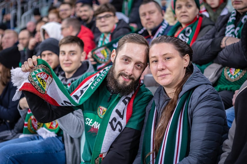 Mecz Śląsk Wrocław - Puszcza Niepołomice. Zdjęcia kibiców