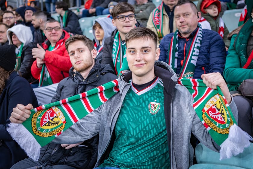 Mecz Śląsk Wrocław - Puszcza Niepołomice. Zdjęcia kibiców