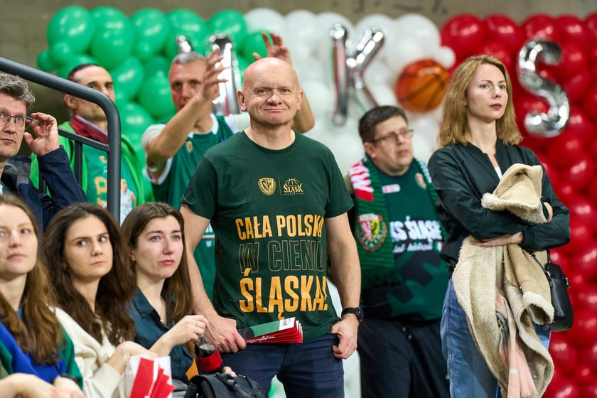 Mecz Śląska z Anwilem w Hali Stulecia, 27 marca 2024