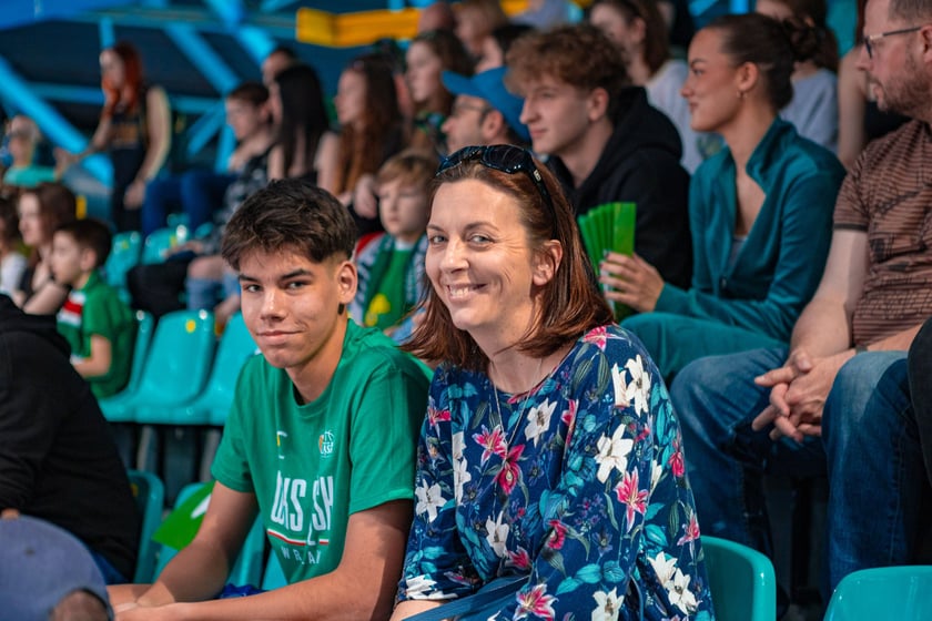 Kibice na meczu Śląska Wrocław z drużyną Arriva Polski Cukier Toruń w Orbicie