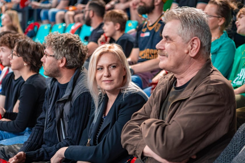 Kibice na meczu Śląska Wrocław z drużyną Arriva Polski Cukier Toruń w Orbicie