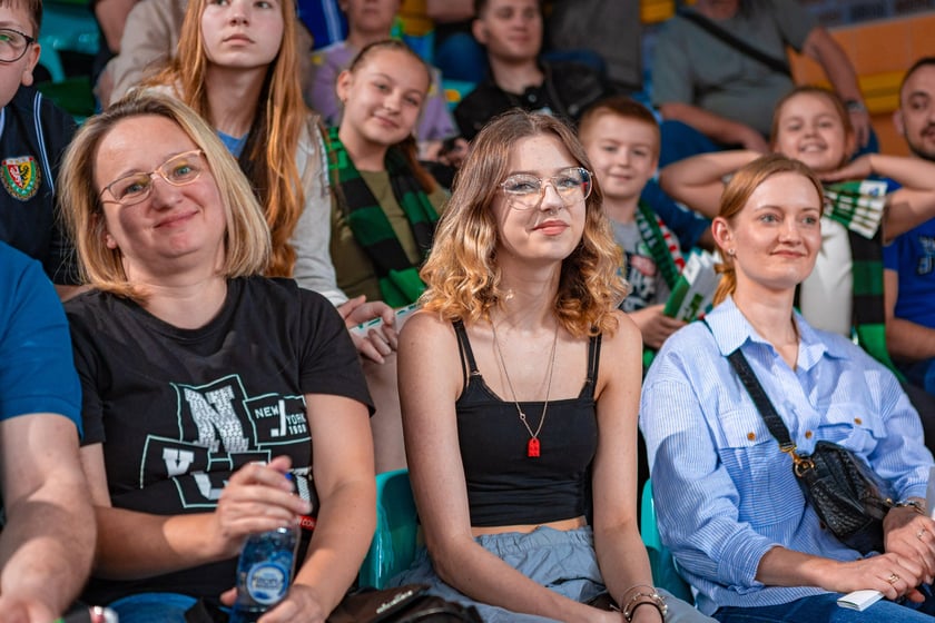 Kibice na meczu Śląska Wrocław z drużyną Arriva Polski Cukier Toruń w Orbicie