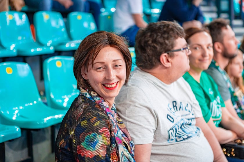 Kibice na meczu Śląska Wrocław z drużyną Arriva Polski Cukier Toruń w Orbicie