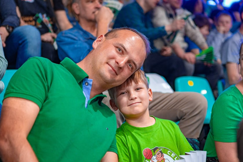 Kibice na meczu Śląska Wrocław z drużyną Arriva Polski Cukier Toruń w Orbicie